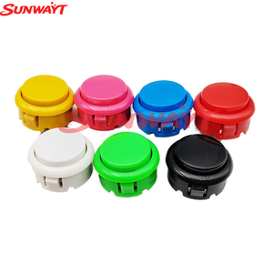 30mm Sanwa Type Plastic Momentary Round Push Button <b>Arcade</b> Plastic Push Button with Built-in Microswitch for Sale - Product Image 2