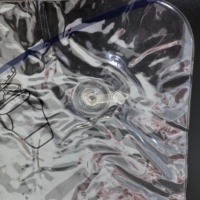 Cadeau publicitaire de personnalité créative de sieste d'oreiller gonflable double transparent avec sac d'emballage en plastique