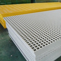 Grille en maille de fibre de verre FRP lave-auto passerelle gare plate-forme grilles de sol avec Service de traitement de coupe personnalisé
