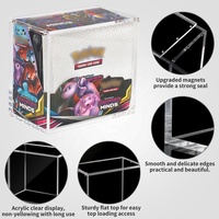 Boîte de protection en acrylique transparente avec aimant puissant pour collection TCG Elite Trainer Box (ETB) – Étui en acrylique avec couvercle magnétique