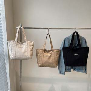 Bolso de compras de algodón para mujer, moda personalizada al por mayor con forro de PEVA - Product Image 6