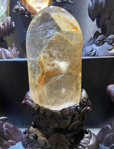 งานฝีมือคริสตัลจากประเทศจีนผลิตจากหินธรรมชาติคุณภาพสูงหินควอตซ์ขัดเงาสวนสวยพร้อมทับทิมสำหรับสะสม - Product Image 3