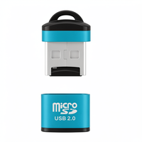 Lector de Tarjetas Mini USB 2.0 de Alta Velocidad, Adaptador OTG para Tarjetas de Memoria TF/SD con Llavero, Apto para Computadora, Laptop, Teléfono, Cámara