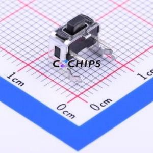SKHLLCA010 Tactile Switch Through hole Component (THT) Switch Single Pole Single Throw Rectangle Button Right Angle Insert 7.3mm - Product Image 1