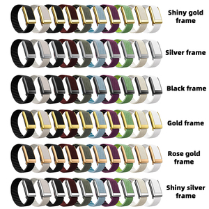 Cinturino in Nylon HMJ per Whoop 5.0 MG One, Bracciale Personalizzato con Cornice in Metallo Nero, Oro Rosa, Argento Lucido, Oro - Product Image 2