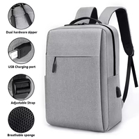 Mochila Personalizada con Logotipo para Hombre de Negocios, Mochila de Viaje para Estudiantes, Mochila Impermeable de Poliéster con USB, Diseño de Mochila Escolar para Portátil