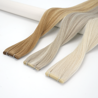 Extensiones de Cabello Virgen Ruso Fino Invisible Genius Weft, Cabello Humano de Doble Trama, Proveedor de Genius Weft