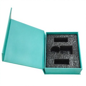Recyclable Custom Logo Cardboard Self Erecting Magnetic Gift Box with <b>Sponge</b> Lining for Candle & Wallet Luxury Packaging - Product Image 2