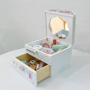 En <span class=keywords><strong>bois</strong></span> rose fille semblant jouer sac de maquillage ensemble de jouets lavable princesse maquillage déguisement <span class=keywords><strong>Kit</strong></span> cadeau pour enfants emballé dans une boîte de couleur - Product Image 6