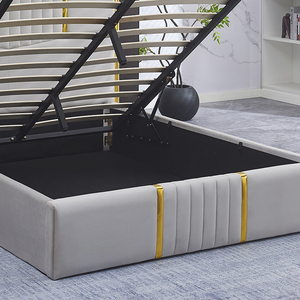 Cama King Size de Diseño Europeo con Tapizado Suave, Estructura Grande de Tela con Almacenamiento, Juego de Dormitorio para Hotel, Venta Caliente - Product Image 4