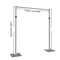 Kit de tringles et de rideaux réglables, système de support de toile de fond télescopique pour événements et expositions