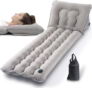 Self Inflating Camping Sleeping Pad With Adjustable <b>Backrest</b> Durable Flocking Air Mattress Sleeping Pad - Product Image 1