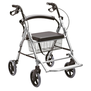 Fourniture d'usine Foshan 8 "roues en aluminium ROLLATOR WALKER chaise <span class=keywords><strong>de</strong></span> <span class=keywords><strong>transport</strong></span> avec frein pliable léger en aluminium Rollator - Product Image 6