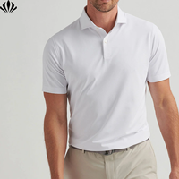 Polo de golf à manches courtes extensible dans les quatre sens pour hommes de haute qualité
