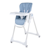 Chaise haute pour bébé réglable et pliable, chaise de repas pour enfants avec plateau et harnais de sécurité à 5 points, chaise d'alimentation pour tout-petits