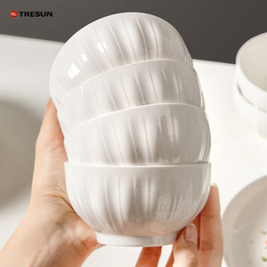 Porcelain Flower Design Plate and Bowl <b>Set</b> Hotel and Home Dinnerware Wholesale <b>Serving</b> <b>Dishes</b> for Restaurants - Product Image 5