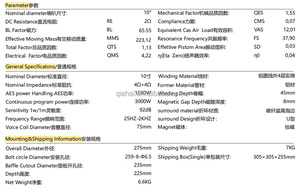 Altavoces Subwoofer de neodimio para coche de 10 pulgadas, 1075-044, gran potencia, 1500 vatios, <span class=keywords><strong>RMS</strong></span>, 75mm, 25Hz, altavoces de graves duales de 2 y 4 ohmios para <span class=keywords><strong>audio</strong></span> de coche - Product Image 6