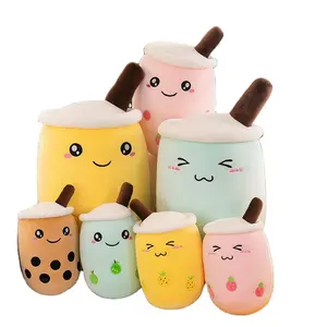 Wholesale 80cm Boba Bubble Milk Tea Cup Pillow Plush Toy girl gift provide Custom plush service