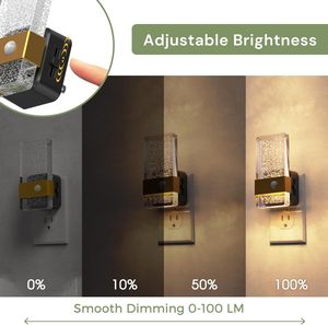 Veilleuse LED LOHAS à détecteur de mouvement, à brancher, 0-100lm, intensité réglable, en acrylique, activée par le mouvement, pour couloir et salle de bain - Product Image 4
