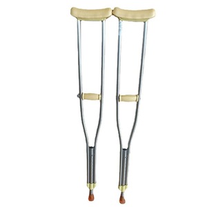 Muletas Ajustables de Acero Inoxidable Amarillas para Personas Mayores, Ayuda para Caminar y Rehabilitación de Fracturas - Product Image 2