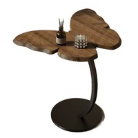 Petite table d'appoint papillon, structure en métal, style moderne minimaliste, multicolore, pour salon, chambre, bureau et salle à manger