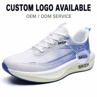 Sneakers de course personnalisées avec logo OEM, dessus en maille respirante et semelle antidérapante pour l'entraînement en salle de sport, unisexe
