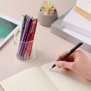 Custom Logo Promotion <b>Gold</b> Slim Ballpoint <b>Pens</b> Black Ink Medium Point(1 Mm), Nice Gift for Wedding Business Office Guest - Product Image 4