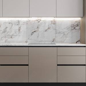 Gabinetes <span class=keywords><strong>de</strong></span> <span class=keywords><strong>Cocina</strong></span> Modernos Comerciales Blancos <span class=keywords><strong>de</strong></span> Melamina con Acabado Marrón Brillante, Organizador <span class=keywords><strong>de</strong></span> Isla <span class=keywords><strong>de</strong></span> <span class=keywords><strong>Cocina</strong></span> - Product Image 3