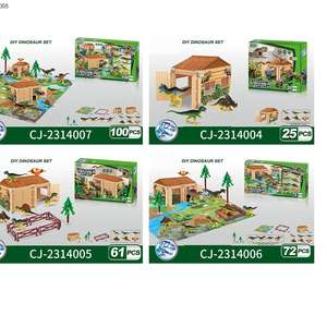 Nature <span class=keywords><strong>monde</strong></span> dinosaure jouets ferme scène éducatif bricolage en plastique maison Animal réaliste dinosaure jouer ensemble jouets - Product Image 6