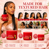 Cire coiffante populaire au miel pour tresses et torsades, tenue forte toute la journée, anti-frisottis, hypoallergénique, unisexe, pour tous types de cheveux