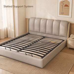 <span class=keywords><strong>Letto</strong></span> contenitore imbottito in ecopelle con testiera trapuntata a rombi, finiture <span class=keywords><strong>oro</strong></span>, sollevamento idraulico 50 cm, 3 cassetti, Queen/King - Product Image 6