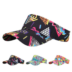 Casquette à visière à imprimé géométrique, respirante, pliable, protection solaire d'été, chapeau de sport de plein air pour hommes et femmes adultes - Product Image 5