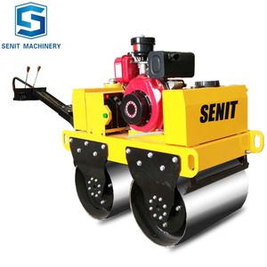 Tay Đẩy Đôi Trống Đi Bộ Phía Sau <span class=keywords><strong>Mini</strong></span> Máy Đầm Rung Con Lăn - Product Image 2