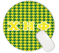 Tapis de souris personnalisé avec motif de cercle de la sororité Gamma Phi Delta, base en caoutchouc antidérapante, tapis de souris pour ordinateur
