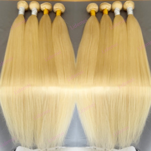 Paquets <span class=keywords><strong>de</strong></span> <span class=keywords><strong>cheveux</strong></span> indiens vierges alignés <span class=keywords><strong>de</strong></span> 40 pouces 12A cuticule couleur blonde droite 613 bon marché 613 closure vendeur d'extensions <span class=keywords><strong>de</strong></span> <span class=keywords><strong>cheveux</strong></span> humains - Product Image 3