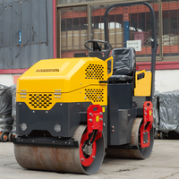 Rouleau compresseur vibrant à double tambour VIBROPAC SS-R1500 13HP avec moteur Honda/LONCIN/CHANGFA, pour le compactage de béton et le nivellement des routes