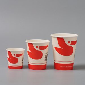4oz 8oz 10oz 12oz 14oz 16oz 20oz 22oz Taza de papel con logotipo personalizado Taza de café de papel Kraft biológica blanca desechable - Product Image 1