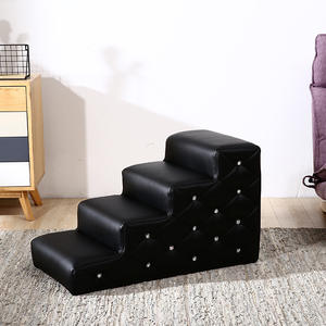 Échelle d'escalade de luxe <span class=keywords><strong>pour</strong></span> <span class=keywords><strong>chien</strong></span> avec cadre en bois lit carrelé petit tapis <span class=keywords><strong>pour</strong></span> <span class=keywords><strong>chien</strong></span> de taille moyenne <span class=keywords><strong>marches</strong></span> en éponge en mousse <span class=keywords><strong>pour</strong></span> chats motif animal - Product Image 3