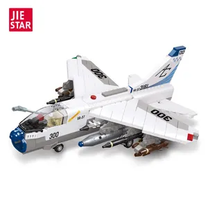 捷星玩具大套装儿童683件陆军A-7攻击机建筑积木玩具成人diy军用飞机飞机玩具