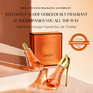 Perfume Eau de Toilette Fresco y Duradero para Mujer, 30 ml, Botella con Diseño de Tacón Alto Naranja, Elegante y Brillante, Caja de Regalo, Venta al Por Mayor - Product Image 2