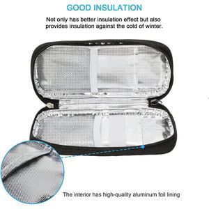 Sacs isothermes modernes et écologiques en aluminium pour canettes, pour patients diabétiques, avec fermeture éclair portable, usage médical - Product Image 3