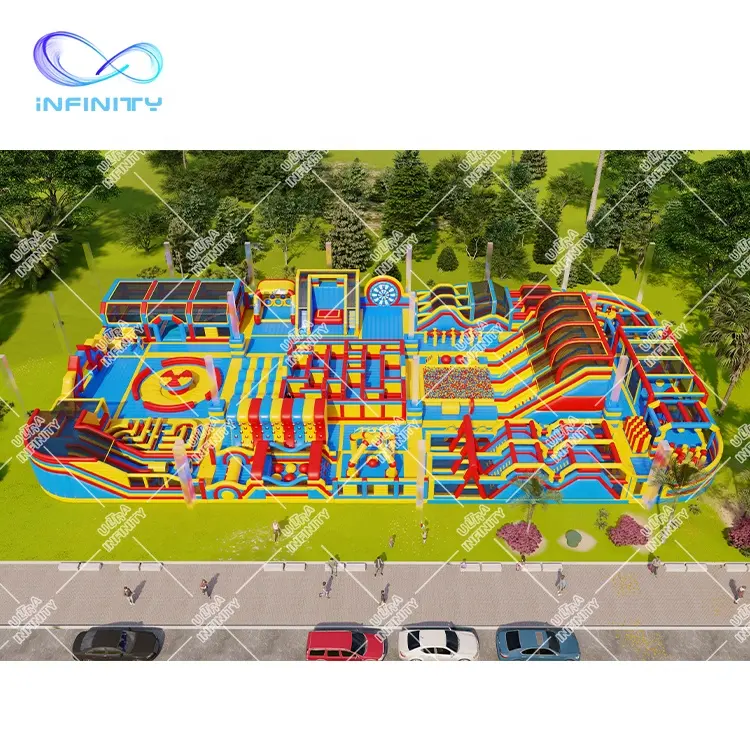 Outdoor amusement park new customized design inflatable kids playground colorful outdoor inflatable park playground for event