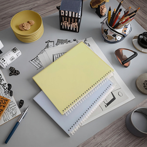 Custom Logo Mini Fabric Hard Cover Spiral Bound Journal <strong>Notebooks</strong> <strong>with</strong> Elastic Strap Ribbon Bookmark Not Easy to Scatter Pages - Product Image 4