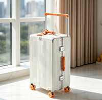 Maleta de Viaje con Ruedas Giratorias y Marco de Aleación de PC, 26 Pulgadas, con Candado TSA, Antirrobo, Portavasos, Reforzada e Impermeable