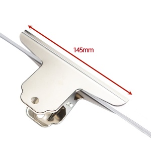 Pince à papier métallique argentée de 75 mm à 180 mm pour bureau et maison - Product Image 2