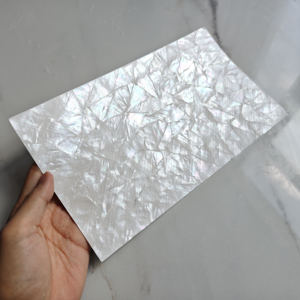 Lámina de Concha Natural de Nácar Flexible Blanca Rectangular con Adhesivo para Manualidades, Arte, Decoración de Muebles - Product Image 6