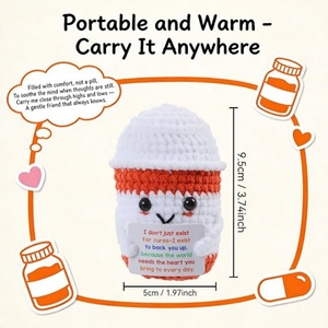 ขวดยาโครเชต์น่ารัก ดีไซน์สดใส ของขวัญสำหรับเภสัชกร พยาบาล ผู้หญิง ของขวัญทำมือสำหรับบัณฑิตเภสัชศาสตร์ - Product Image 4