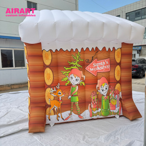 Casas navideñas inflables-Casas navideñas inflables iluminadas más vendidas para exhibiciones <span class=keywords><strong>de</strong></span> eventos navideños al aire libre - Product Image 2