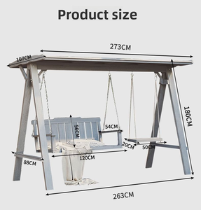All'aperto Multi-persona Internet-famose altalene: rock per <span class=keywords><strong>adulti</strong></span> all'aperto, in stile cortile 3 persone altalene appese in legno - Product Image 6