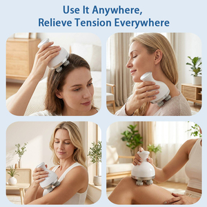 Outil de massage du cuir chevelu ergonomique et portable, masseur électrique silencieux à 3 vitesses, rechargeable par USB pour les soins quotidiens du cuir chevelu - Product Image 3